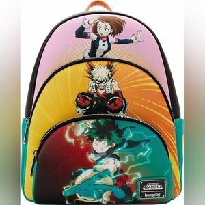 Loungefly My Hero Academia Triple Pocket Mini Backpack Standard